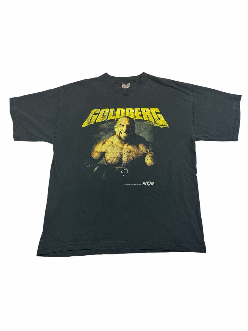 Vintage WCW Goldberg TShirt Mens XL 90s Wrestling Tee AAA Triple A Apparel Black
